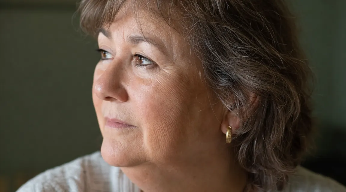 Close-up of a woman's glowing, hydrated cheek and jawline in natural afternoon light